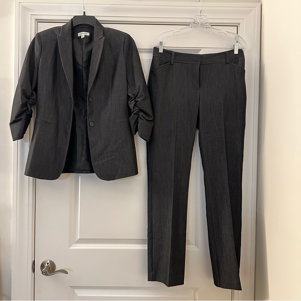Women’s Calvin Klein Charcoal Pantsuit